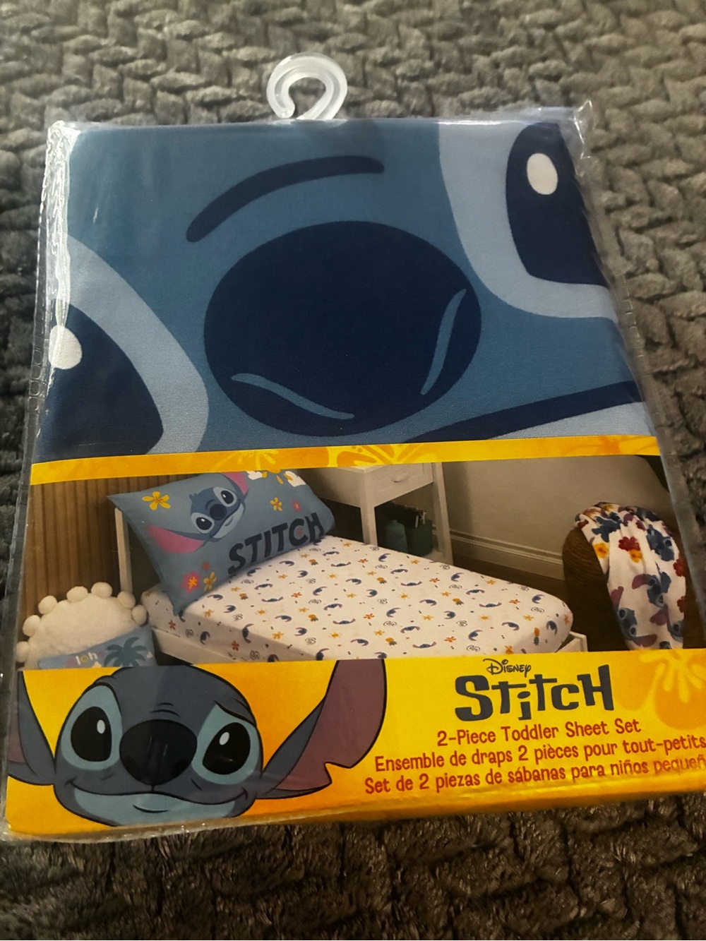 Disney Stitch Toddler Sheet Set in Blue and White